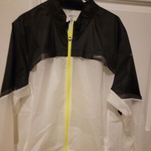 Brooks run Visible Black and White Windbreaker with Neon Accent